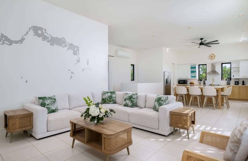 Long Bay Villa | Modern Villa Steps to Long Bay Beach w/Pool