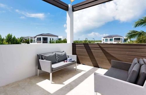 Long Bay Villa | Modern Villa Steps to Long Bay Beach w/Pool