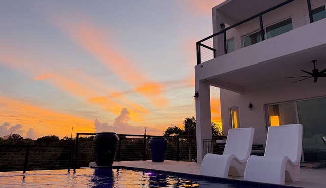Resort style ocean view 4-bedroom villa with infinity pool in Long Bay Hills in Long Bay Hills